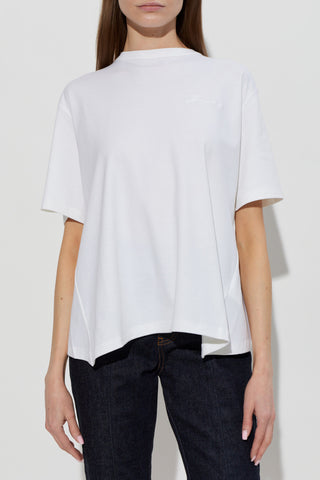 Jacquemus WHITE Asymmetric t-shirt ‘Tovalo’ 3