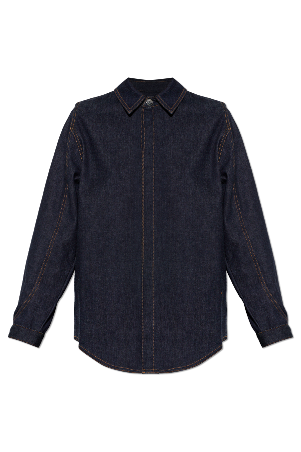 Jacquemus NAVY BLUE Denim shirt `Amelo` 1