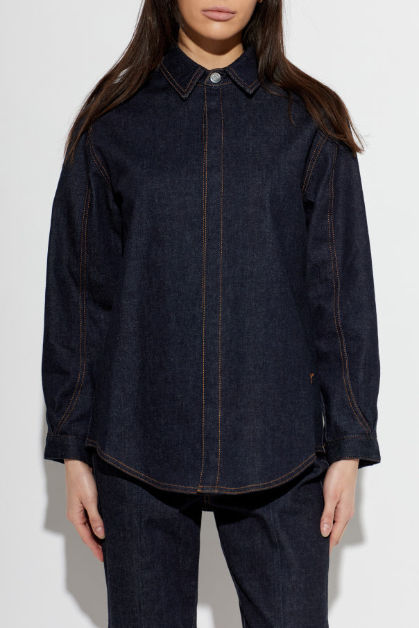 Jacquemus NAVY BLUE Denim shirt `Amelo` 3