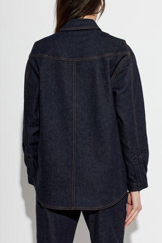 Jacquemus NAVY BLUE Denim shirt `Amelo` 4