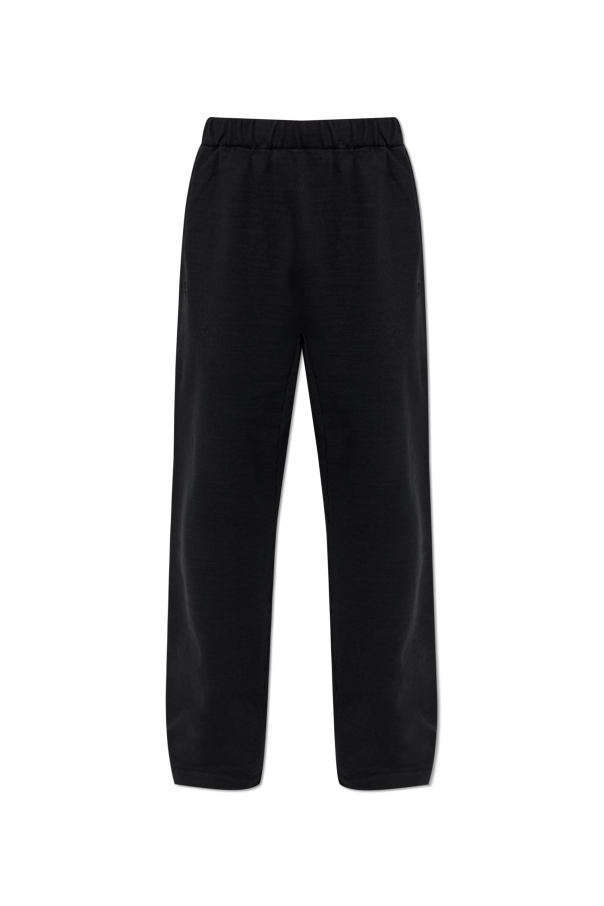 Jacquemus BLACK Sweatpants with embroidered logo 1
