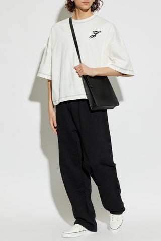 Jacquemus BLACK Sweatpants with embroidered logo 2