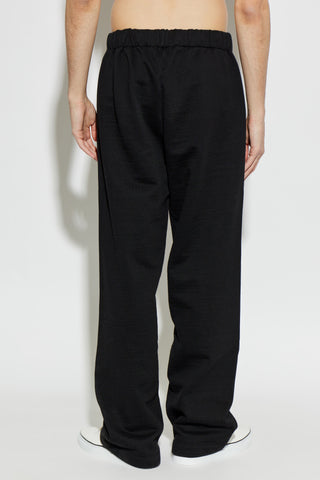 Jacquemus BLACK Sweatpants with embroidered logo 4