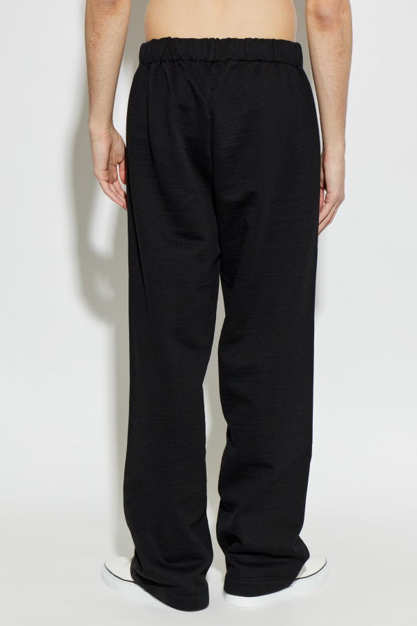Jacquemus BLACK Sweatpants with embroidered logo 4