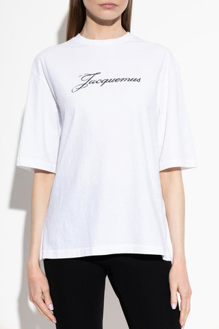 Jacquemus WHITE T-shirt with printed logo 3