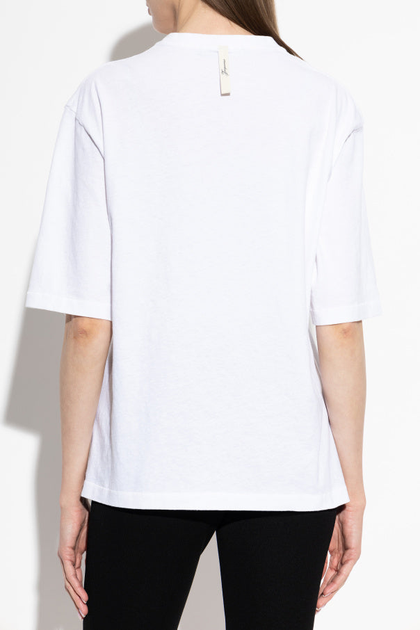 Jacquemus WHITE T-shirt with printed logo 4