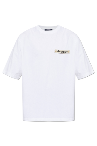 Jacquemus WHITE T-shirt with logo patch 1