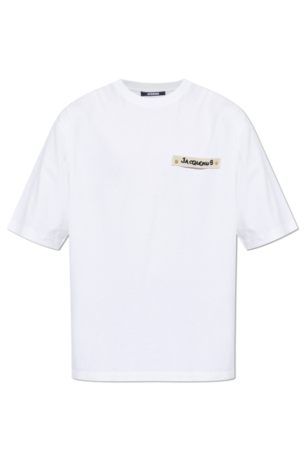 Jacquemus WHITE T-shirt with logo patch 1