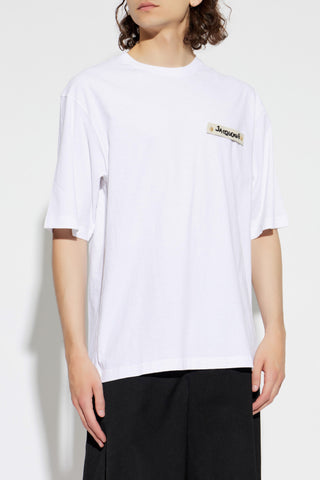 Jacquemus WHITE T-shirt with logo patch 3