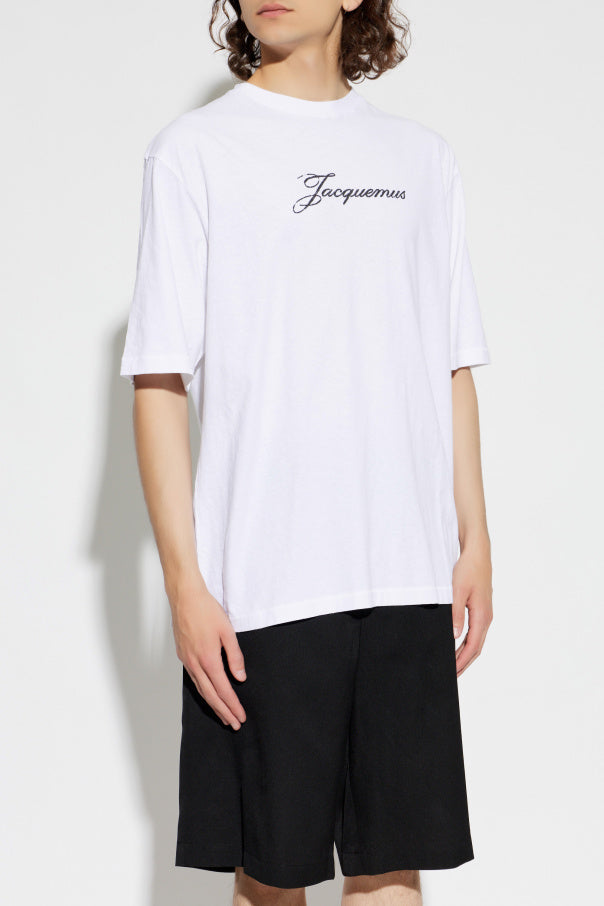 Jacquemus WHITE T-shirt with printed logo 3