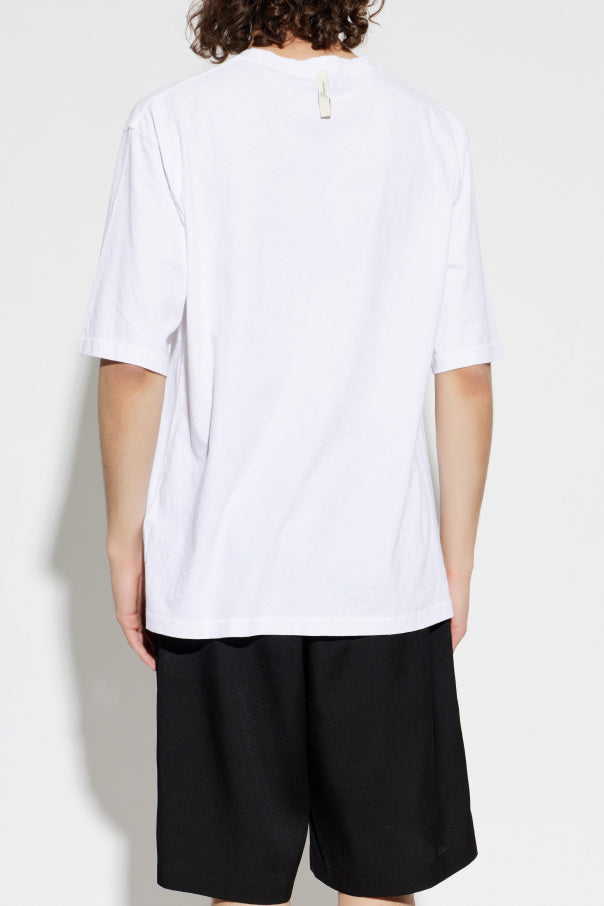 Jacquemus WHITE T-shirt with printed logo 4