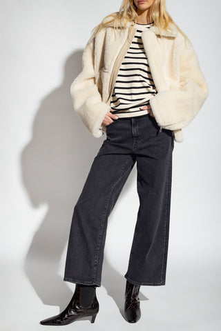 JIL SANDER+ cream Striped T-shirt 2