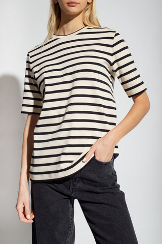 JIL SANDER+ cream Striped T-shirt 3