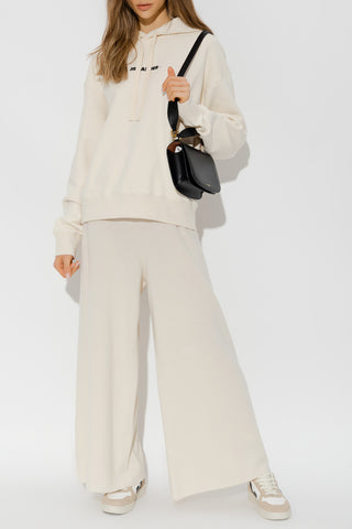 JIL SANDER+ cream Hoodie with logo 2