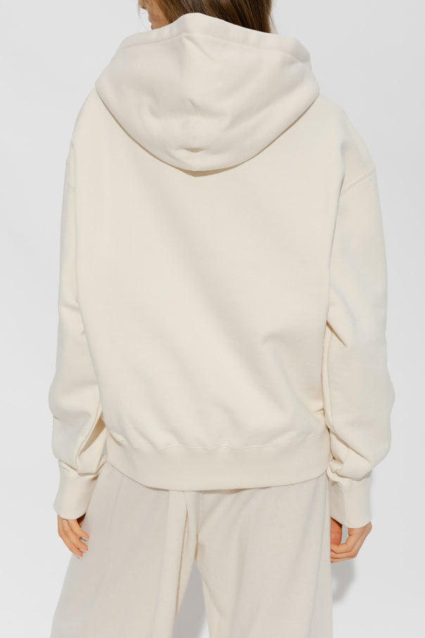 JIL SANDER+ cream Hoodie with logo 4