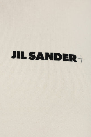 JIL SANDER+ cream Hoodie with logo 5