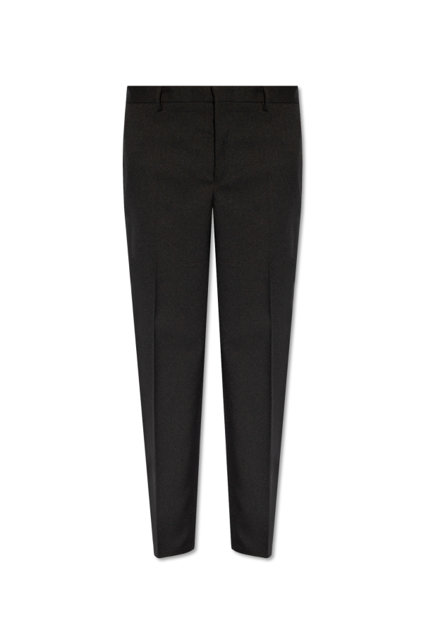 JIL SANDER BLACK Pleat-front trousers 1