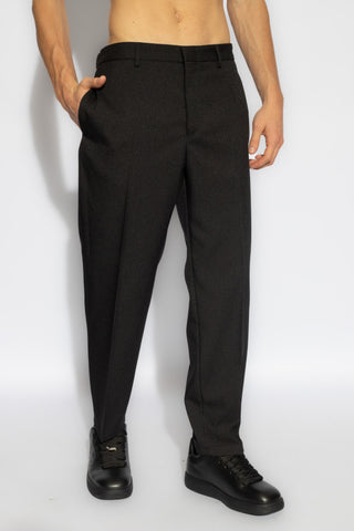 JIL SANDER BLACK Pleat-front trousers 3