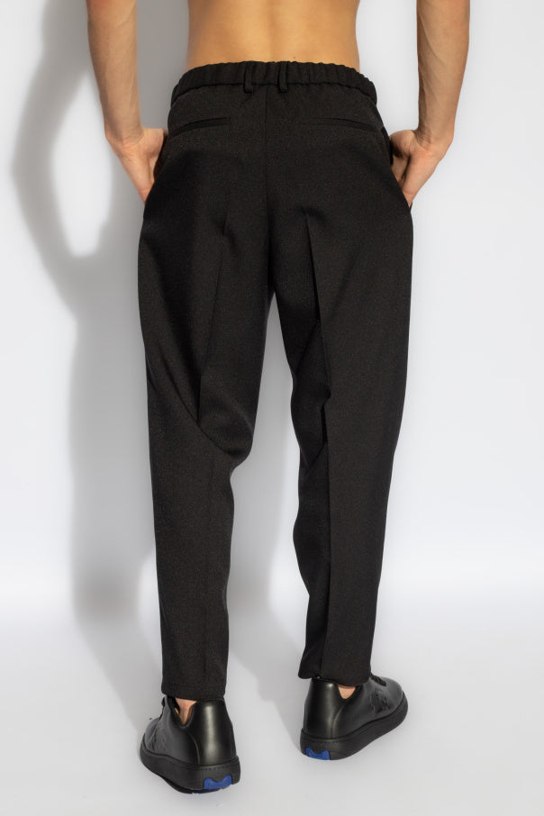 JIL SANDER BLACK Pleat-front trousers 4
