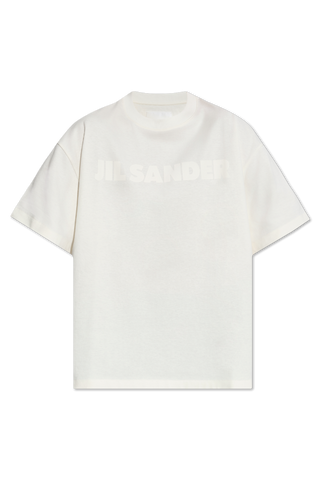 JIL SANDER cream T-shirt with logo 1