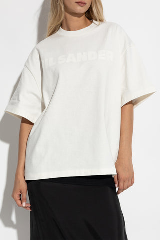 JIL SANDER cream T-shirt with logo 3