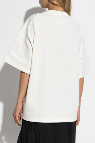 JIL SANDER cream T-shirt with logo 4