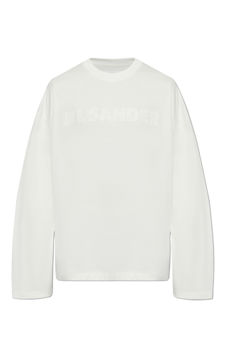JIL SANDER cream T-shirt with logo 1