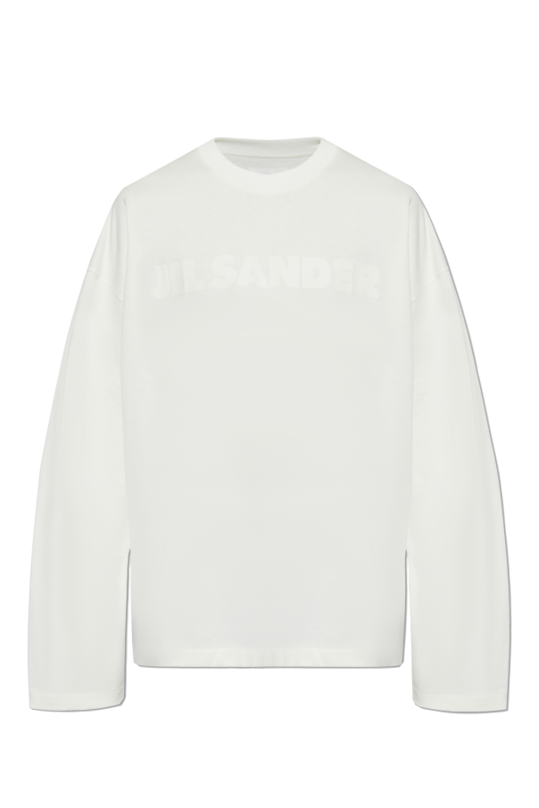 JIL SANDER cream T-shirt with logo 1