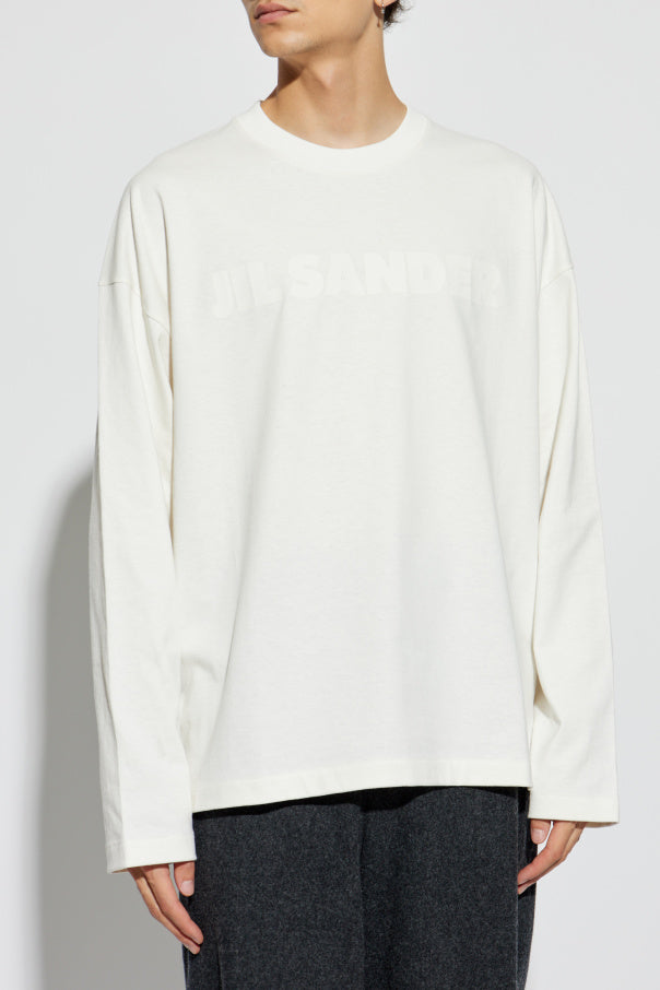 JIL SANDER cream T-shirt with logo 3