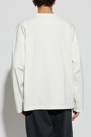 JIL SANDER cream T-shirt with logo 4