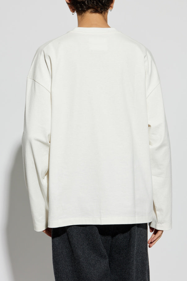 JIL SANDER cream T-shirt with logo 4