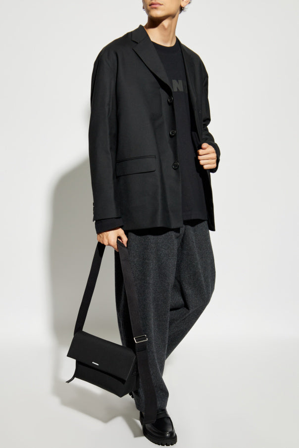 JIL SANDER BLACK T-shirt with logo 2