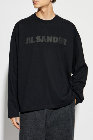 JIL SANDER BLACK T-shirt with logo 3