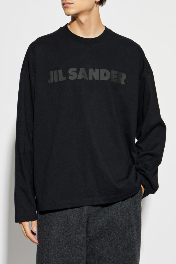 JIL SANDER BLACK T-shirt with logo 3