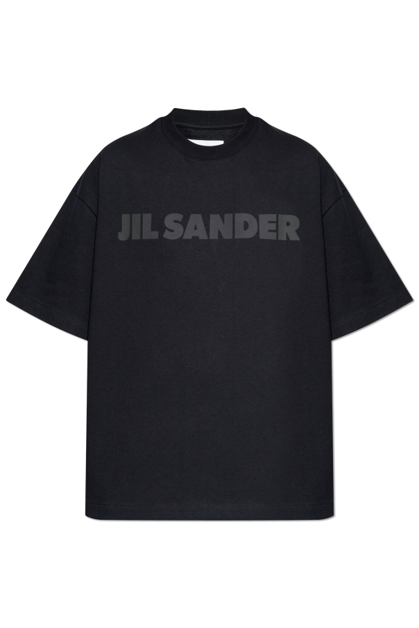 JIL SANDER BLACK T-shirt with logo 1