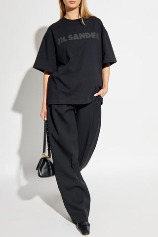 JIL SANDER BLACK T-shirt with logo 2