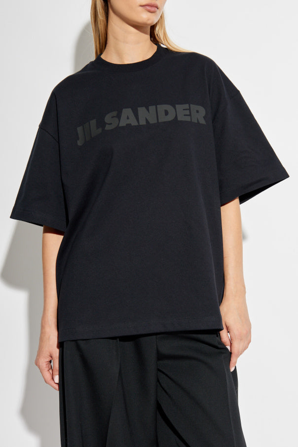 JIL SANDER BLACK T-shirt with logo 3