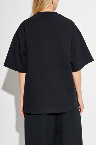 JIL SANDER BLACK T-shirt with logo 4