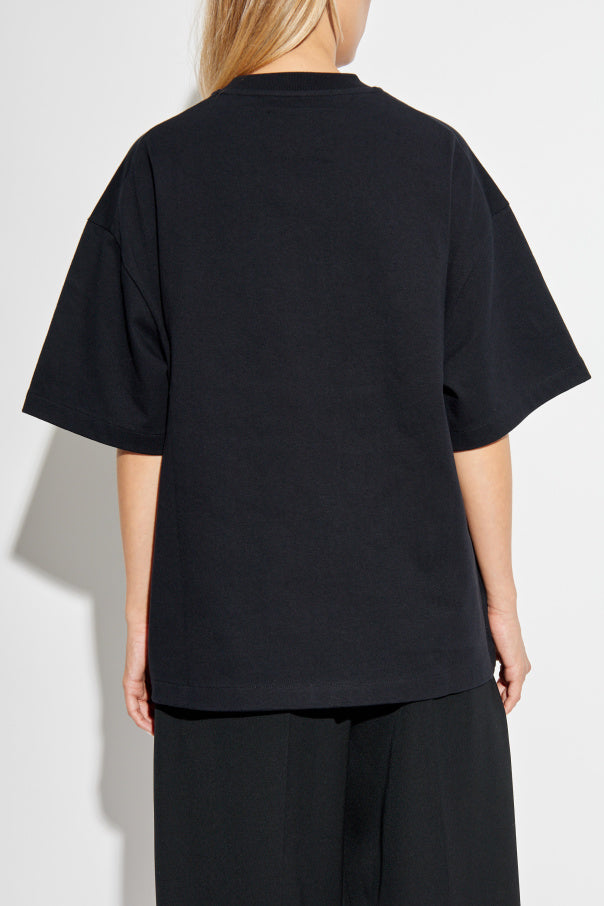 JIL SANDER BLACK T-shirt with logo 4