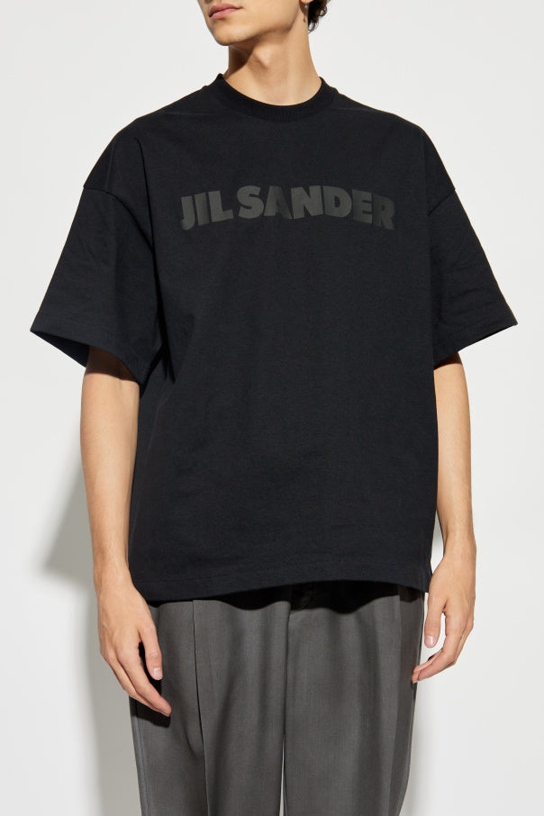 JIL SANDER BLACK T-shirt with logo 3