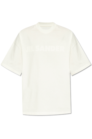 JIL SANDER cream T-shirt with logo 1