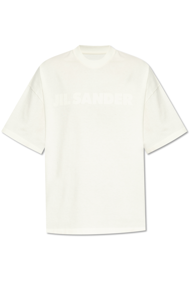 JIL SANDER cream T-shirt with logo 1
