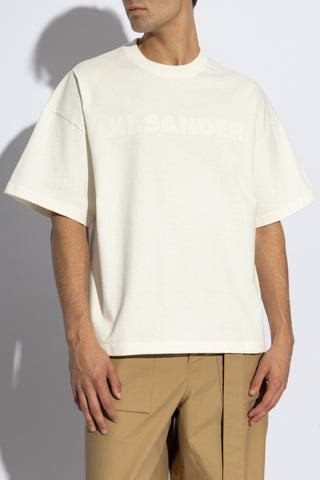 JIL SANDER cream T-shirt with logo 3