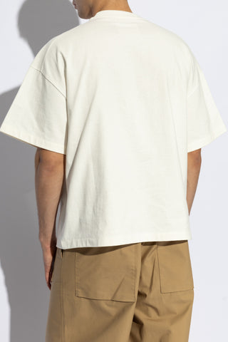 JIL SANDER cream T-shirt with logo 4