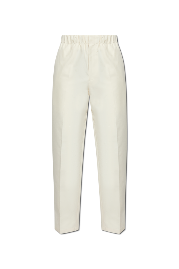 JIL SANDER cream Creased trousers 1