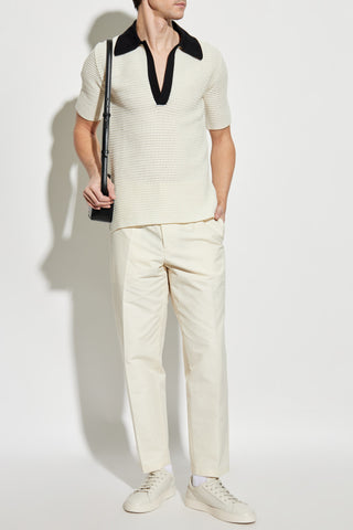 JIL SANDER cream Creased trousers 2