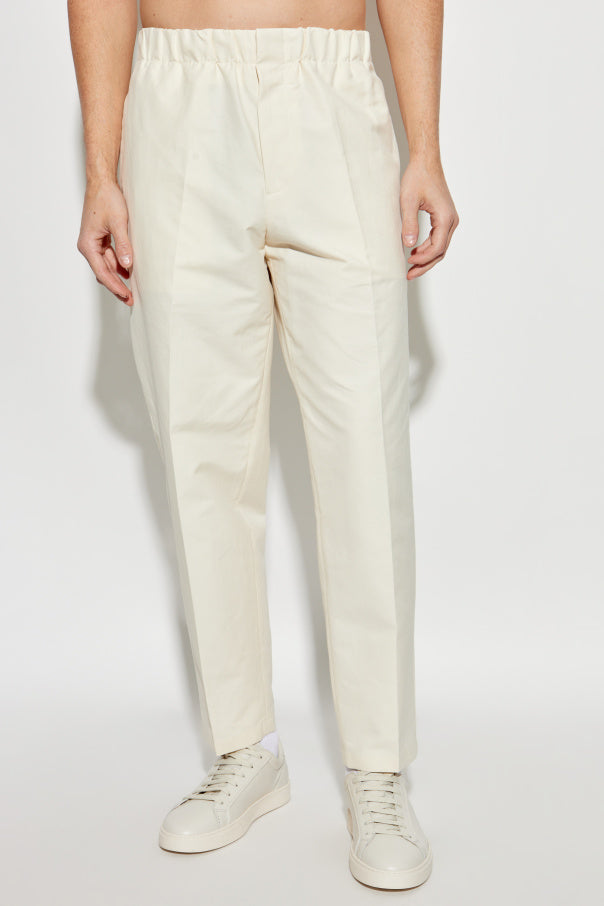 JIL SANDER cream Creased trousers 3