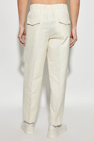 JIL SANDER cream Creased trousers 4