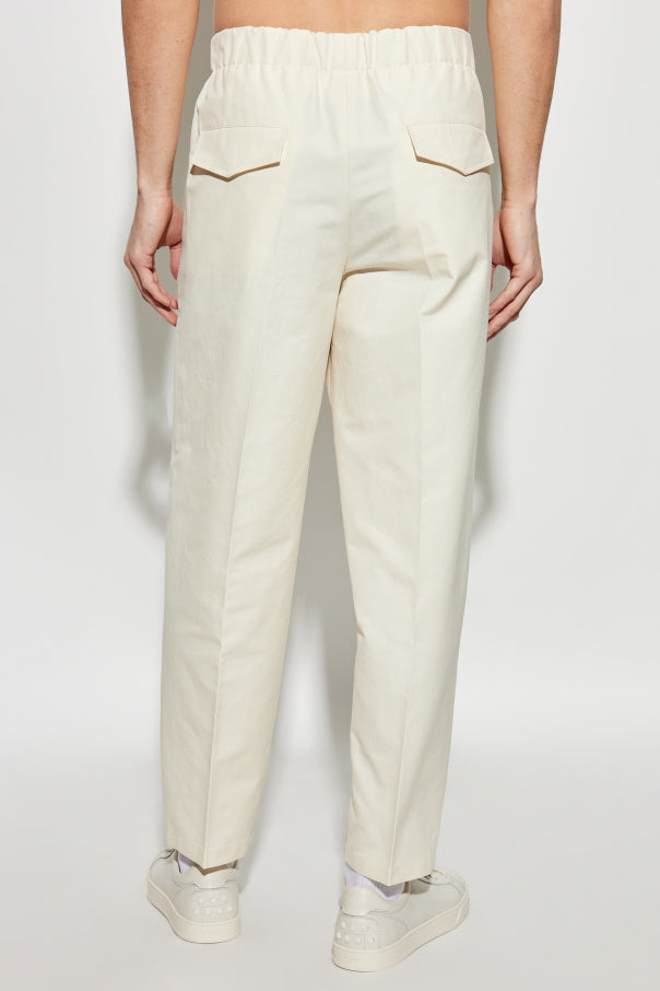 JIL SANDER cream Creased trousers 4