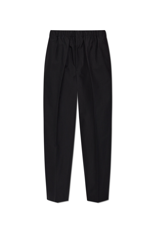 JIL SANDER BLACK Creased trousers 1